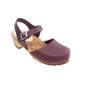Lotta from Stockholm Low Wood Clogs Aubergine New